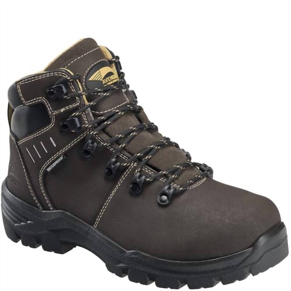 NEW AVENGER women's foundation safety-toe work boots in brown